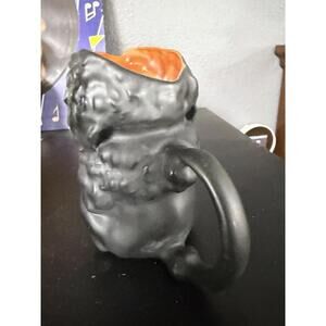 Antique Royal Bayreuth Bavaria Black Poodle 4 In Pitcher Creamer